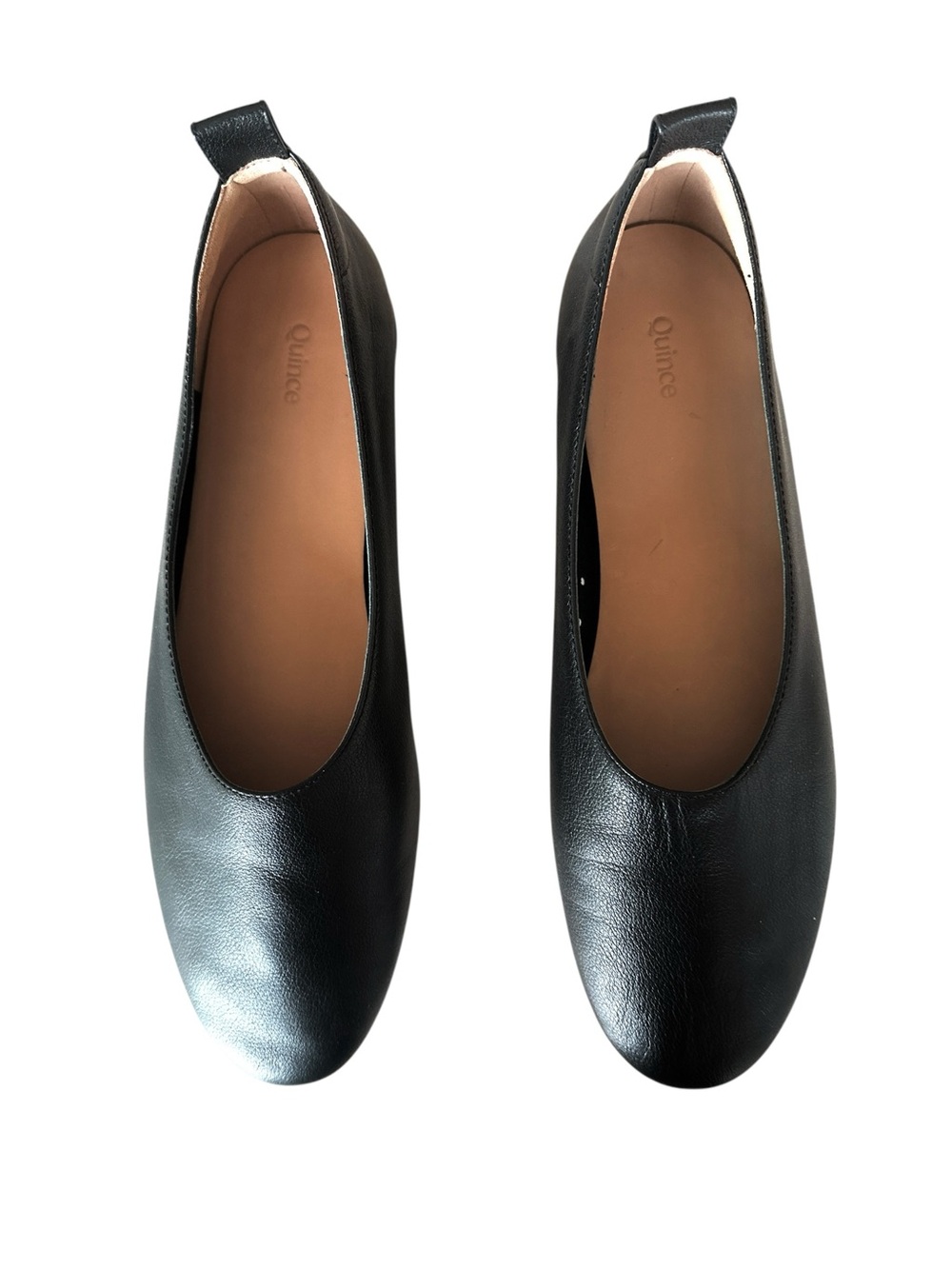 Quince Italian Glove Leather Black Ballet Flats Size 9